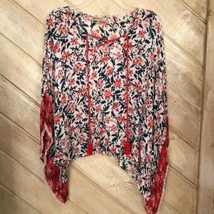 DEMOCRACY 1X Floral Loose Fit Top Butterfly Arms